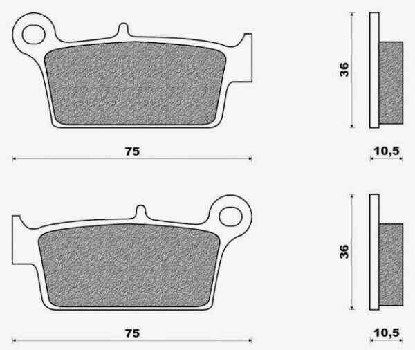 AP Racing Bremsklötze hinten S/E 1 Bolzen