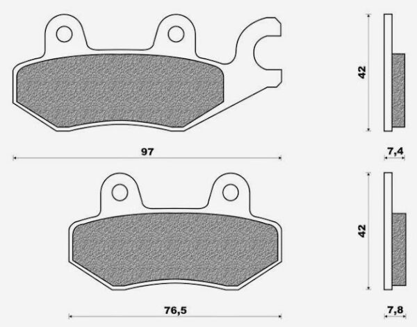 AP Racing SINTER Bremsklötze hinten SR43