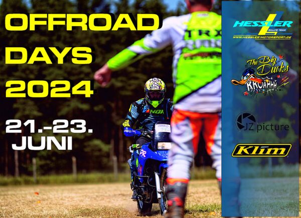 OFFROAD DAYS Sommer 21.-23. Juni 2024 - Klasse 1 mit Endurotraining