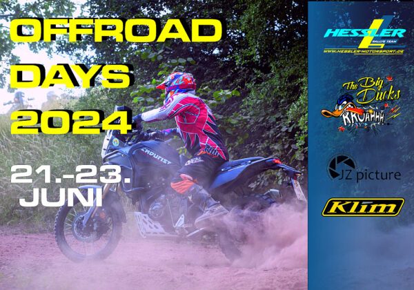 OFFROAD DAYS Sommer 21.-23. Juni 2024
Klasse 3 
3 Tage freies Fahren & Wettkampf