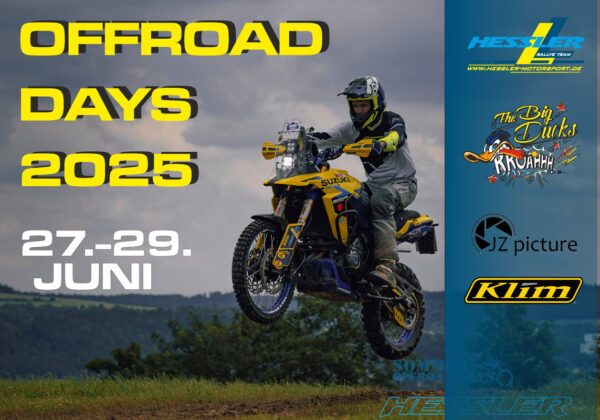 OFFROAD DAYS Sommer 27.-29. Juni 2025
Klasse 2 
3 Tage freies Fahren